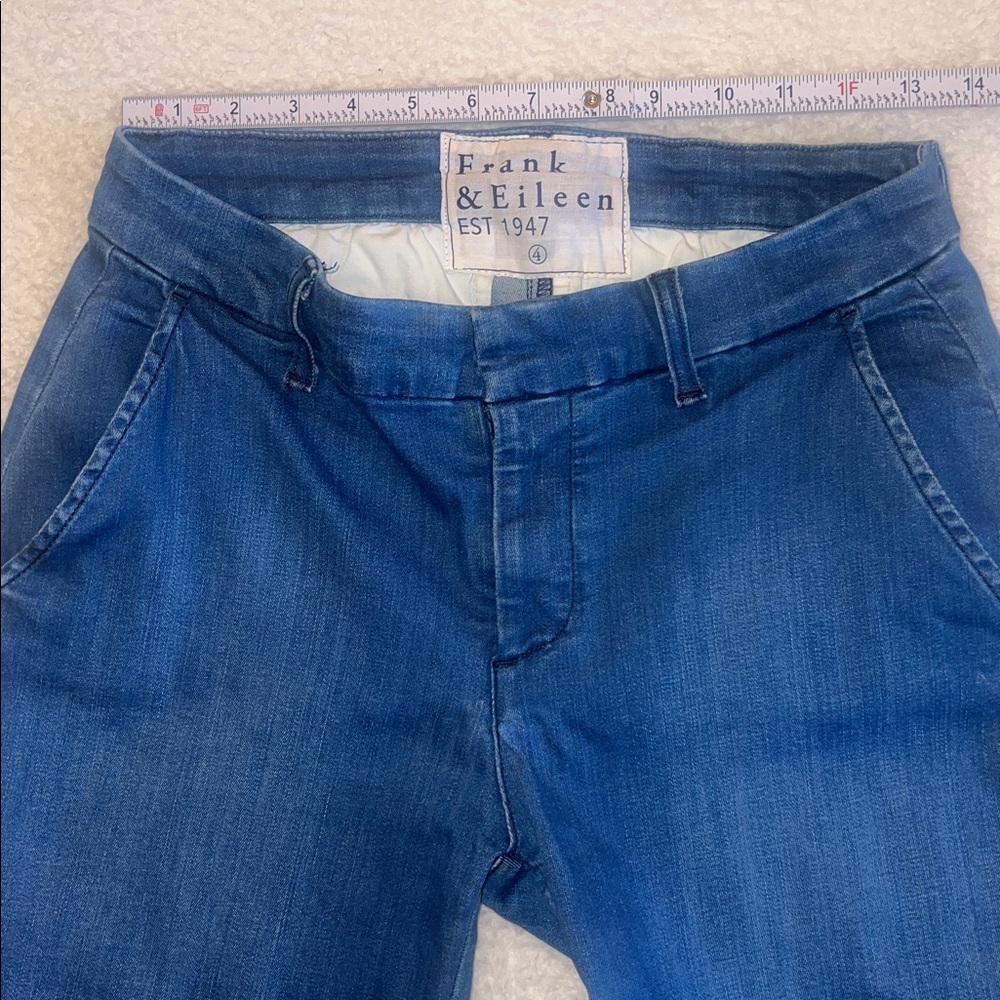Frank & Eileen “Wicklow”‎ Italian Denim Crop Pants Blue Size 4 NWOT - Picture 3 of 13